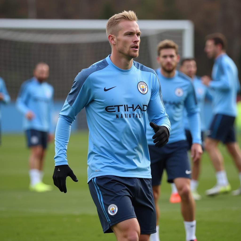 Haaland Training with Man City