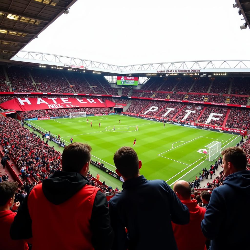 Haaland experiencing the Manchester derby atmosphere