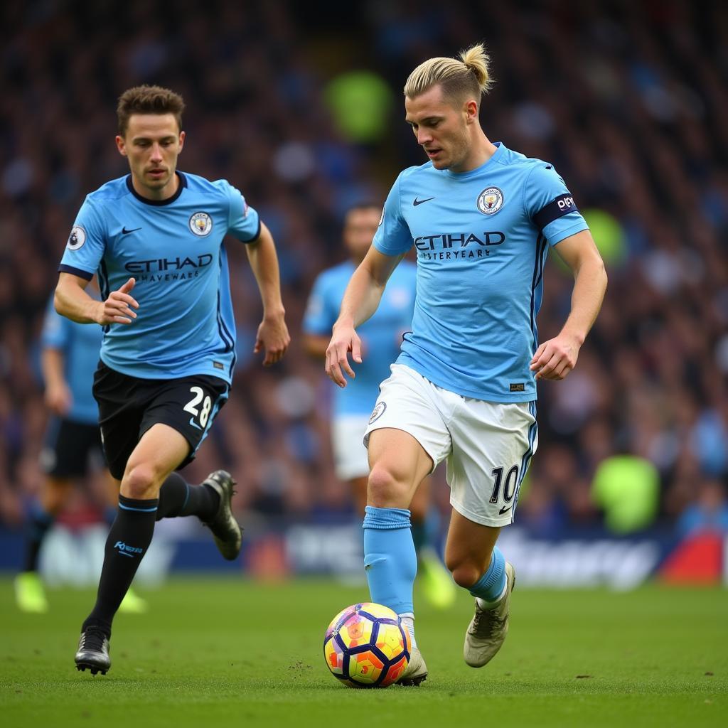 Erling Haaland in action for Manchester City