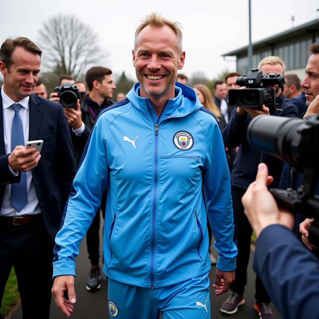 Haaland Arriving at Manchester City