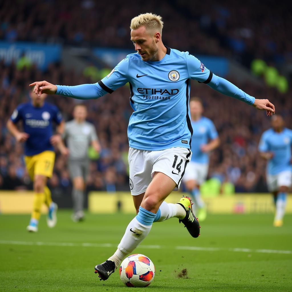 Haaland Scoring for Manchester City in the Champions League