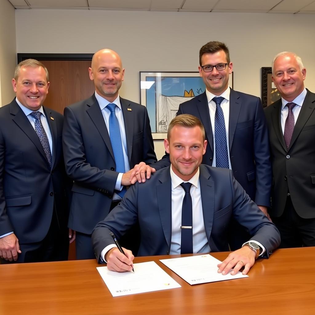 Haaland Signing His Manchester City Contract