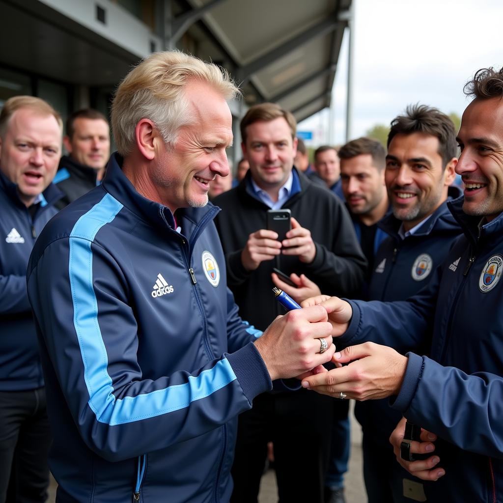 Haaland Interacting with Manchester City Fans