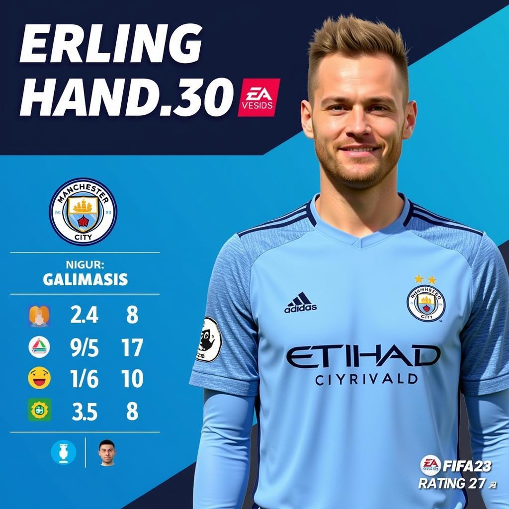 Erling Haaland in Manchester City Kit FIFA 23