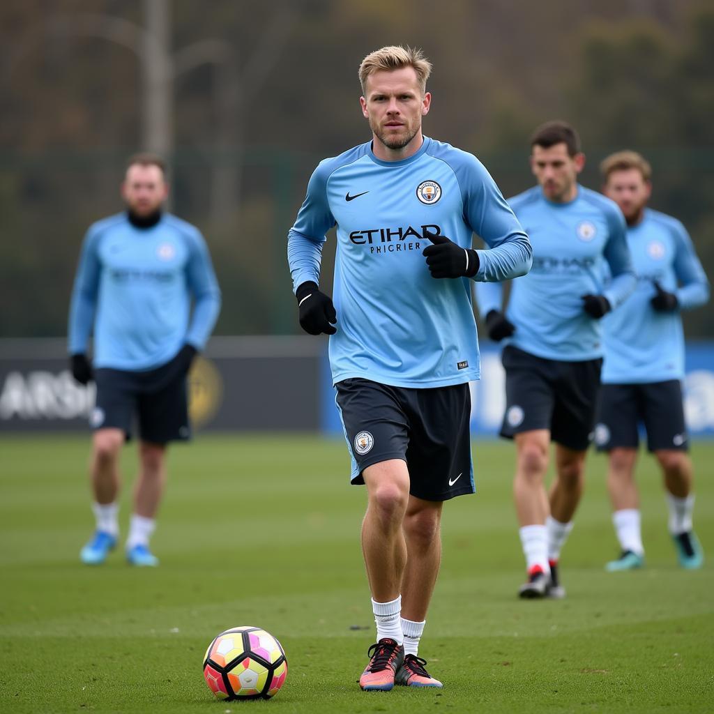 Haaland Training with Manchester City