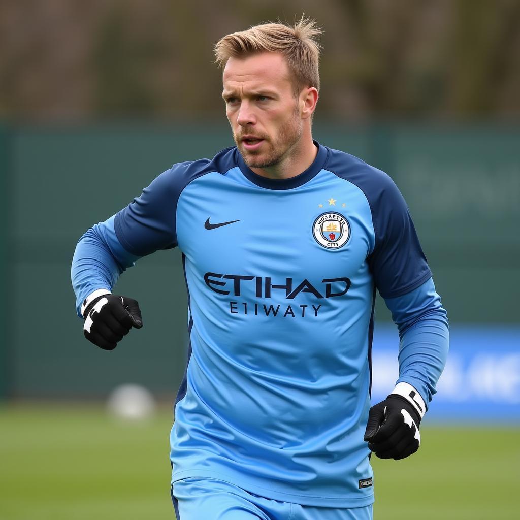 Haaland training with Manchester City