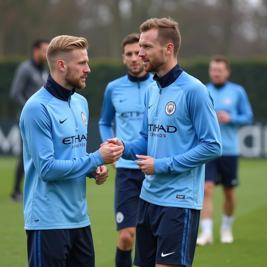 Haaland at the Manchester City training ground