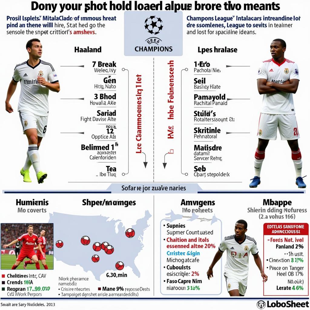 Haaland and Mbappe Champions League Performance