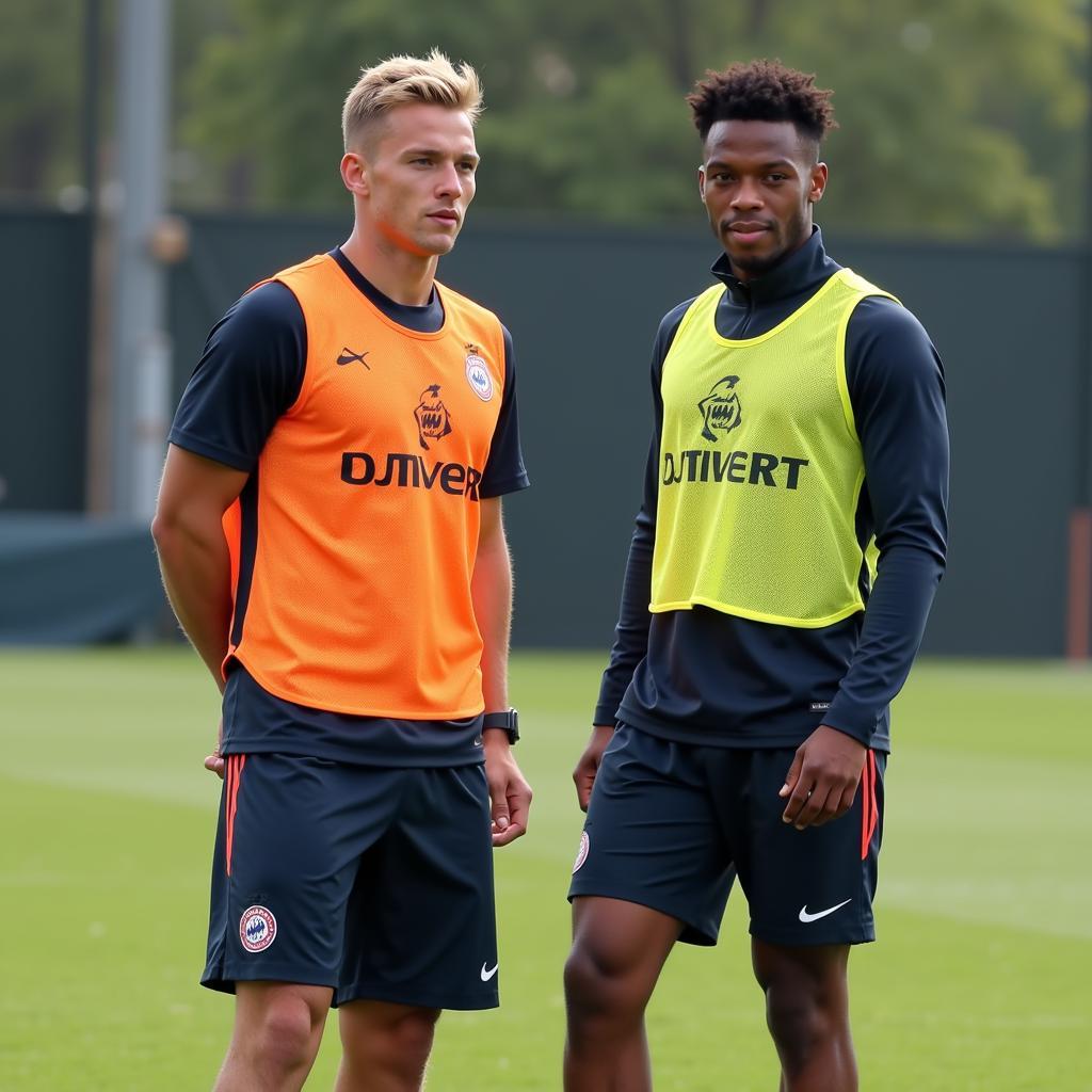 Haaland and Mbappe Training