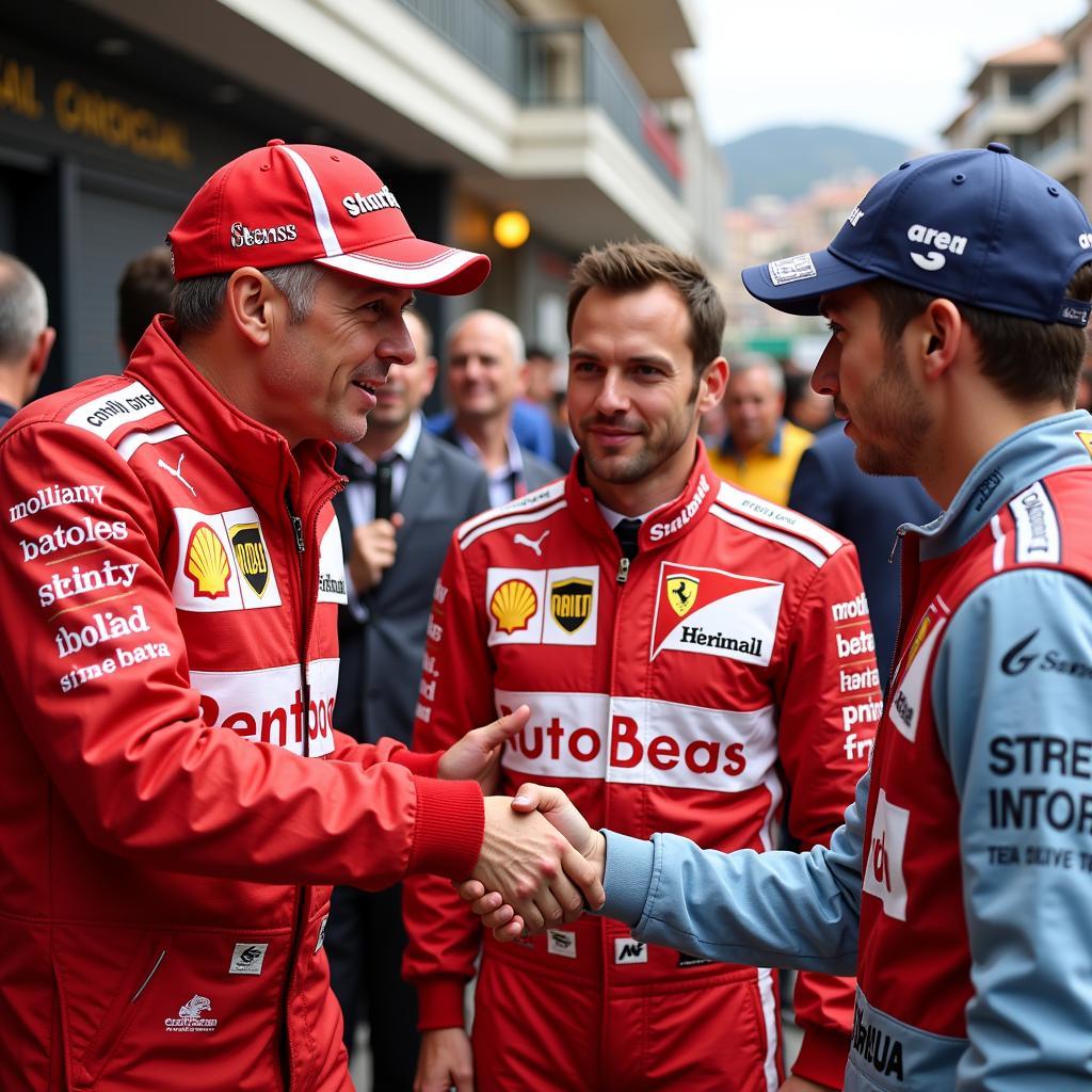 Erling Haaland Meeting F1 Drivers at the Monaco Grand Prix