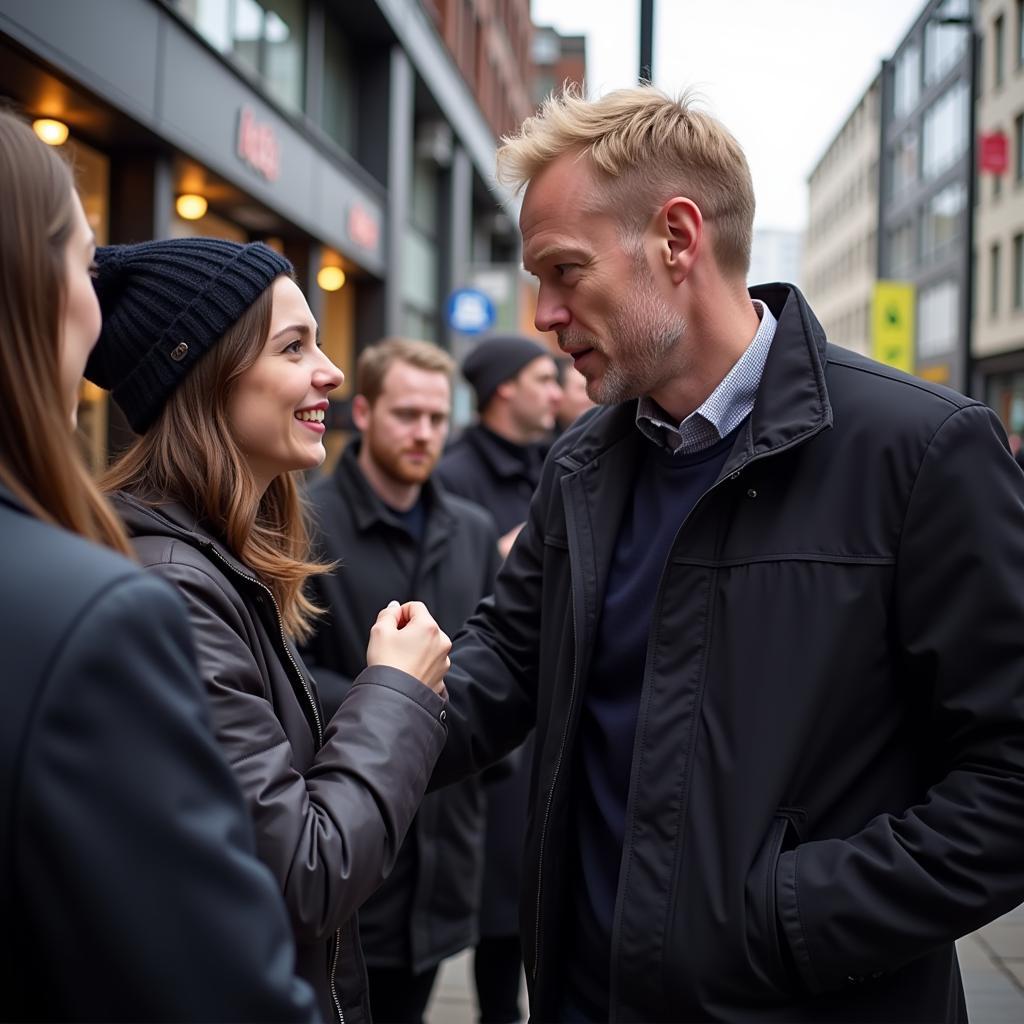 Haaland Meeting Fans in Manchester