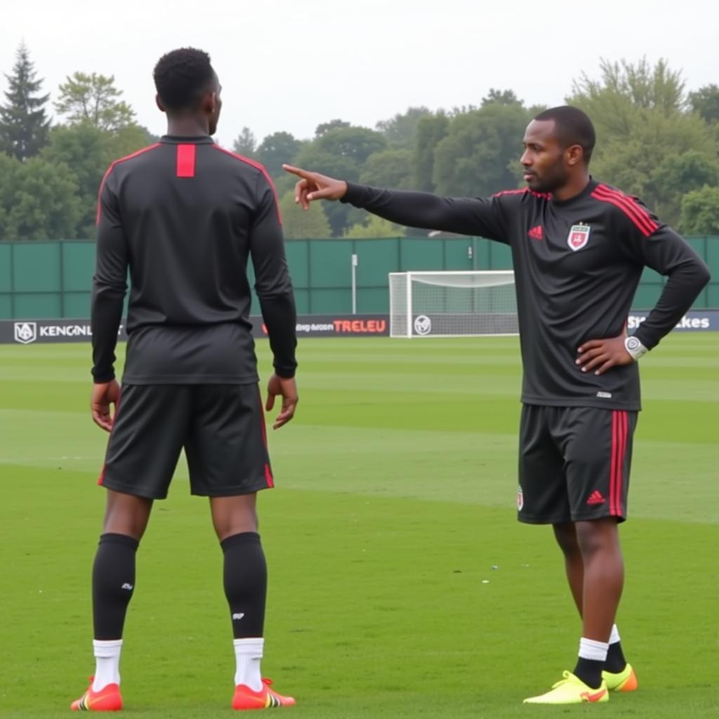 Haaland Mentoring Moukoko During Training