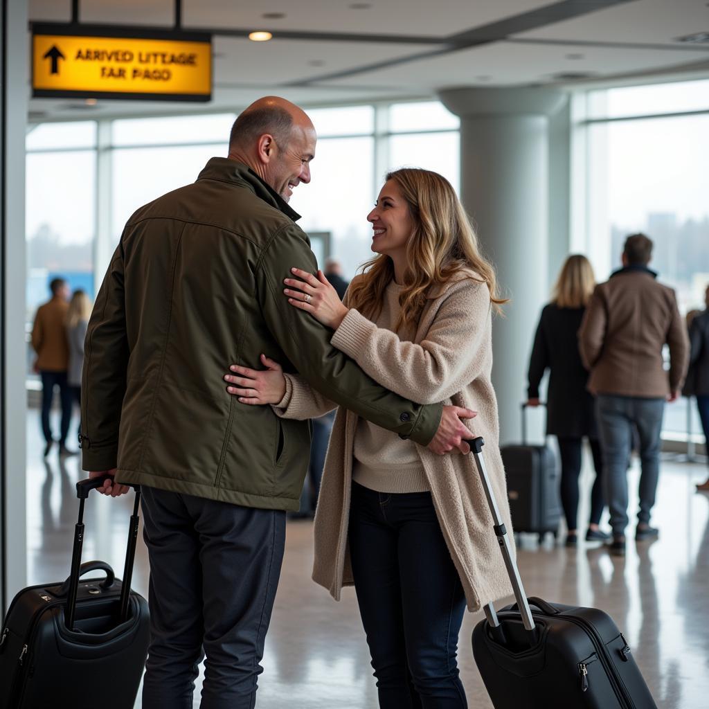 Erling Haaland being picked up by his mom at the airport