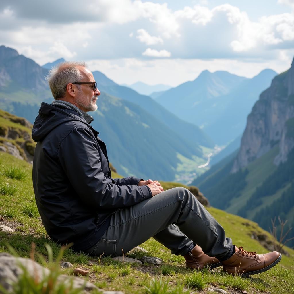 Haaland enjoying a mountain retreat