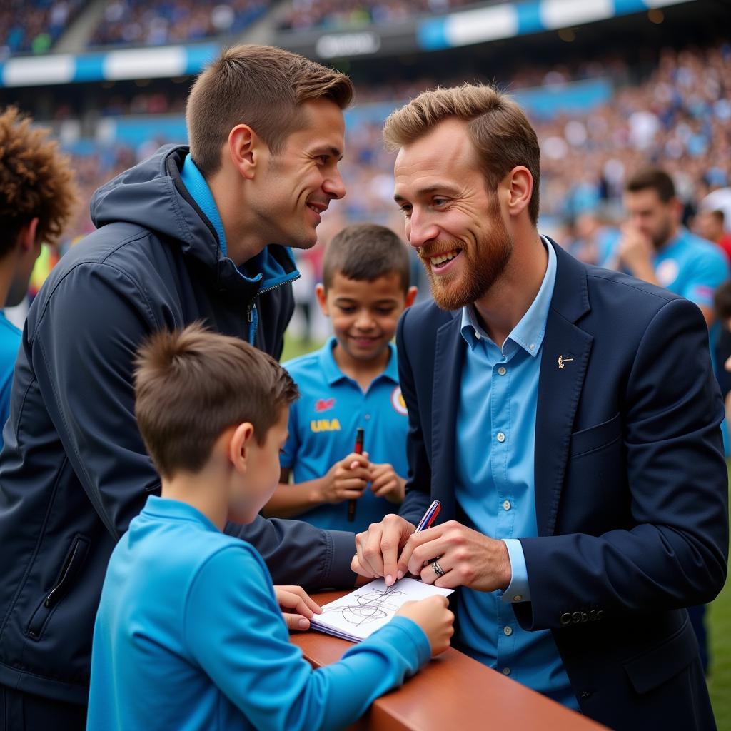 Haaland Interacting with Napoli Fans