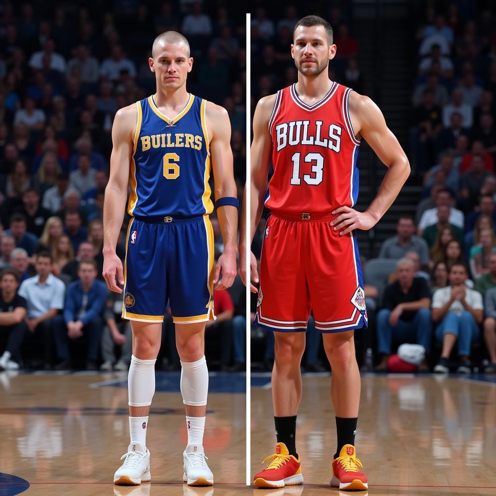 Haaland NBA Player Height Comparison