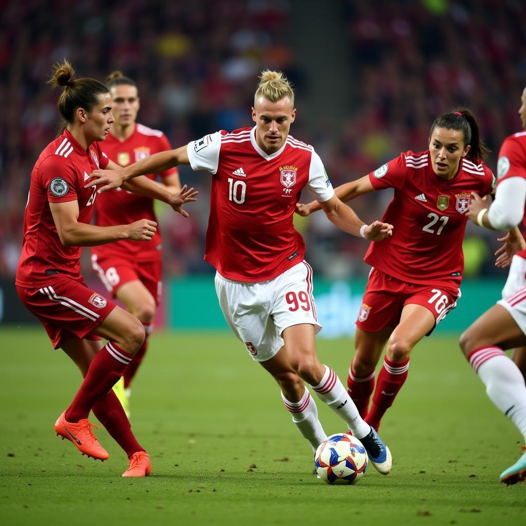 Haaland leading the attack for Norway at Euro 24