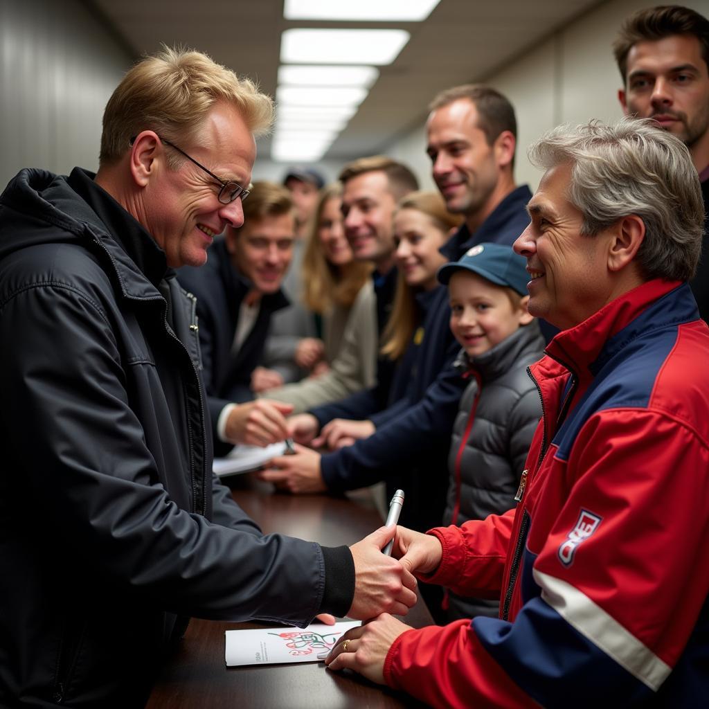 Haaland interacts with Norwegian fans