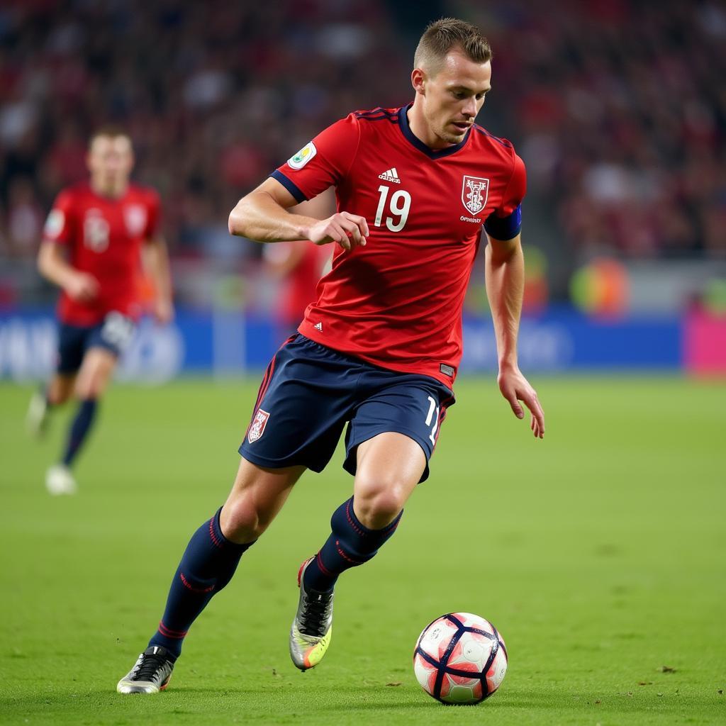 Haaland playing for Norway National Team