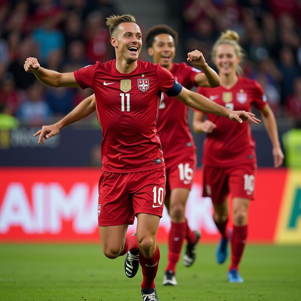 Erling Haaland playing for Norway National Team