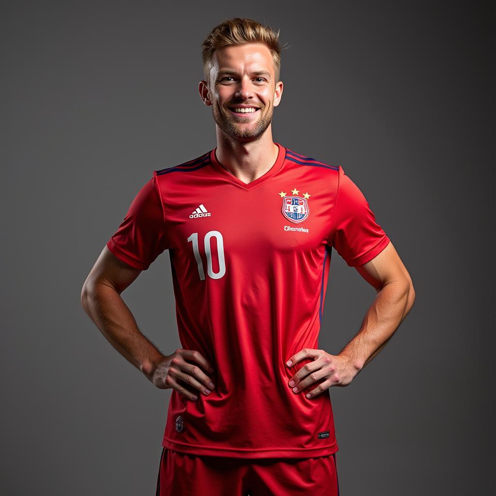 Erling Haaland wearing the Norway National Team Jersey