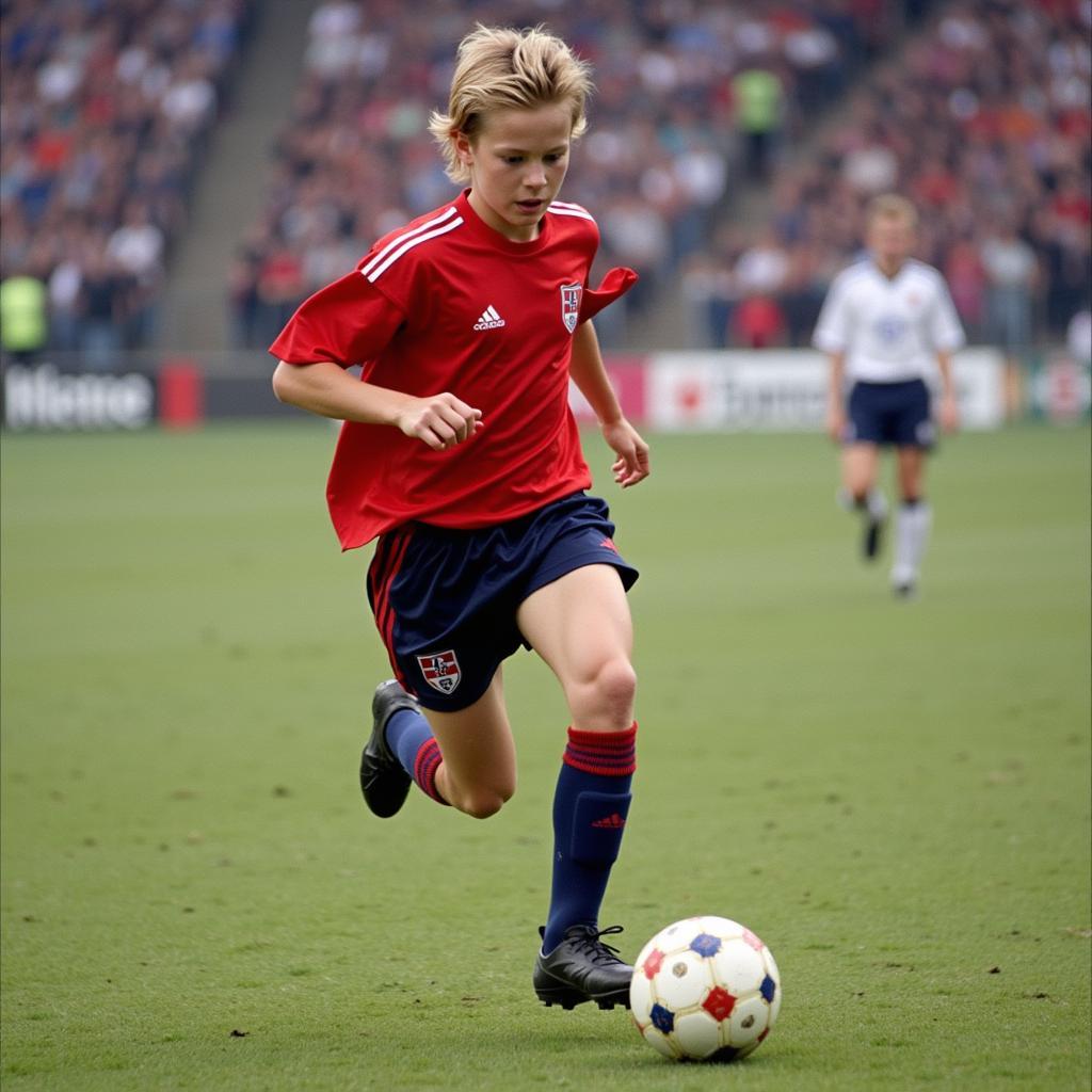 Haaland with Norway Youth Team