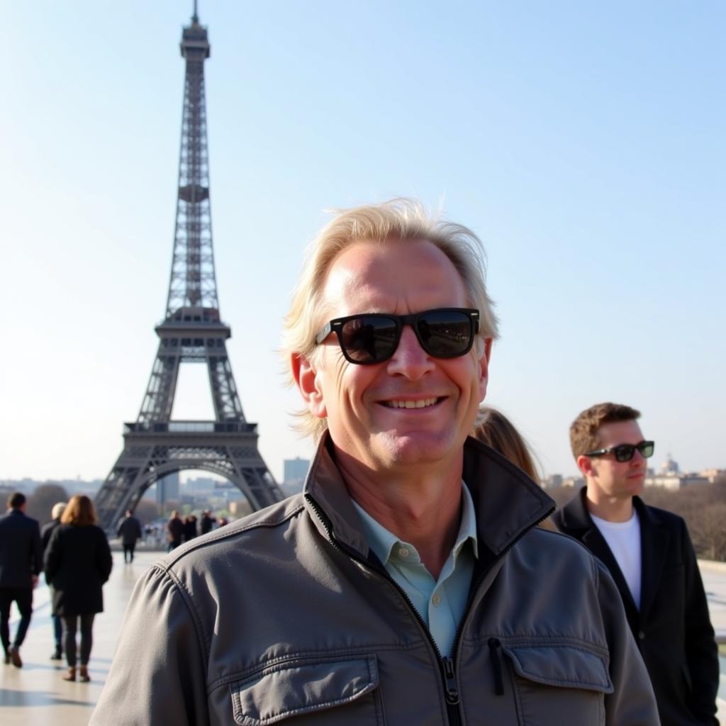 Erling Haaland at the Eiffel Tower in Paris