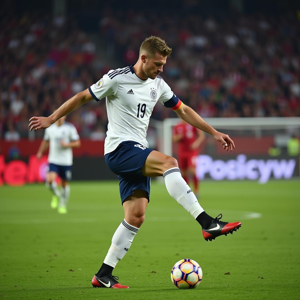 Erling Haaland taking a penalty kick