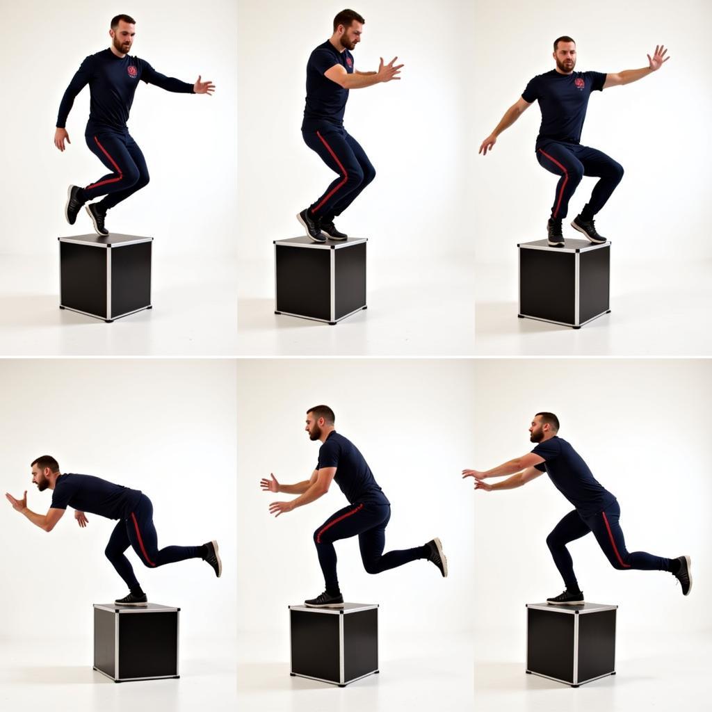 Erling Haaland performing plyometric exercises