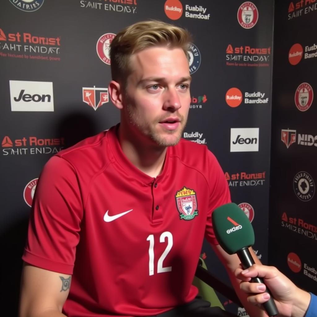 Haaland being interviewed after his nine-goal performance in the U-20 World Cup.