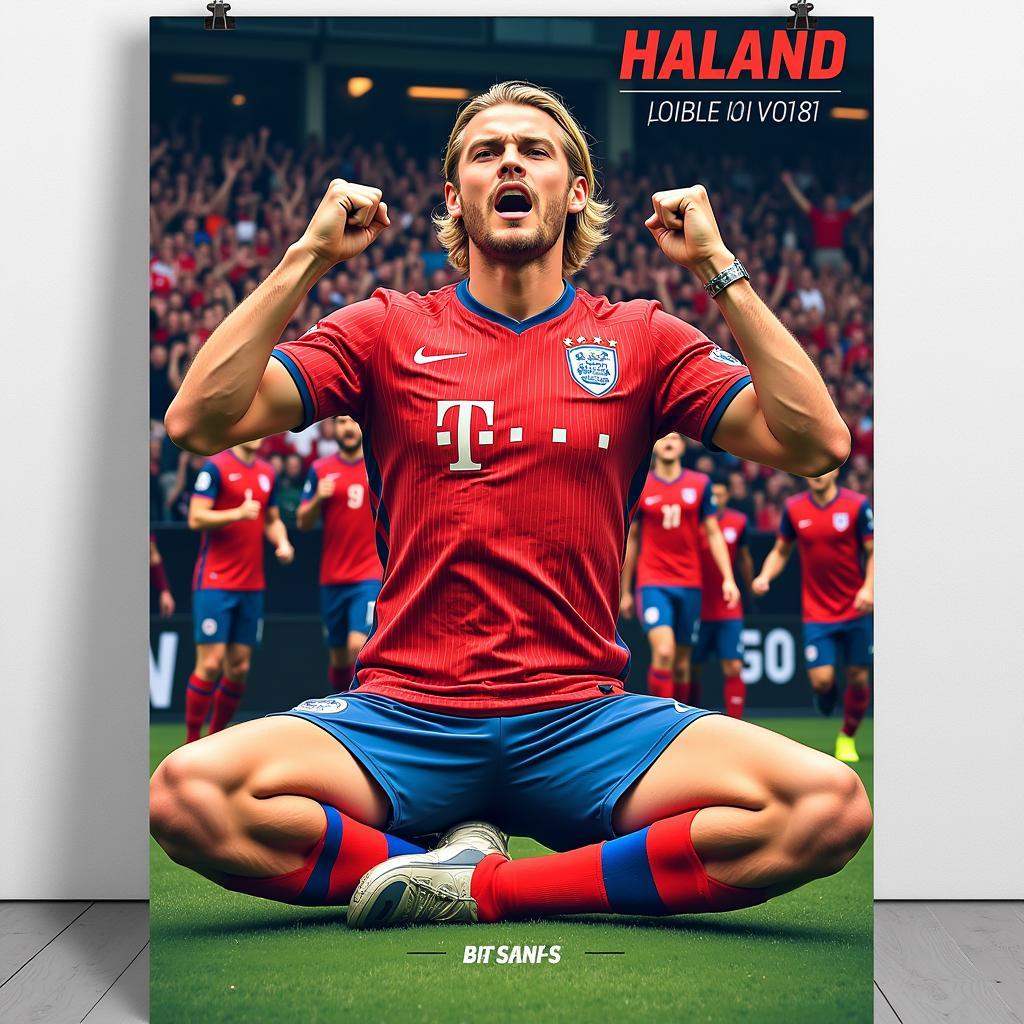 Haaland Poster: Iconic Goal Celebration