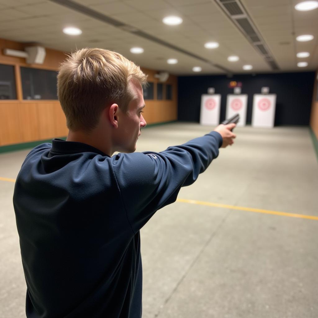 Haaland Demonstrating Precision Shooting Drills