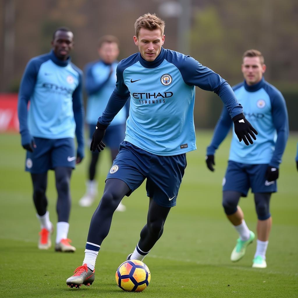 Haaland Training with Manchester City