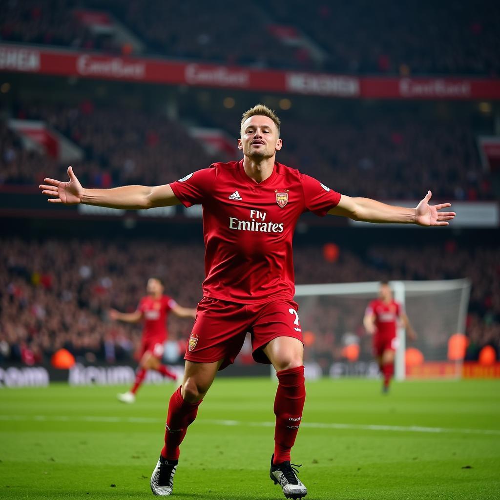 Haaland celebrates a Premier League goal