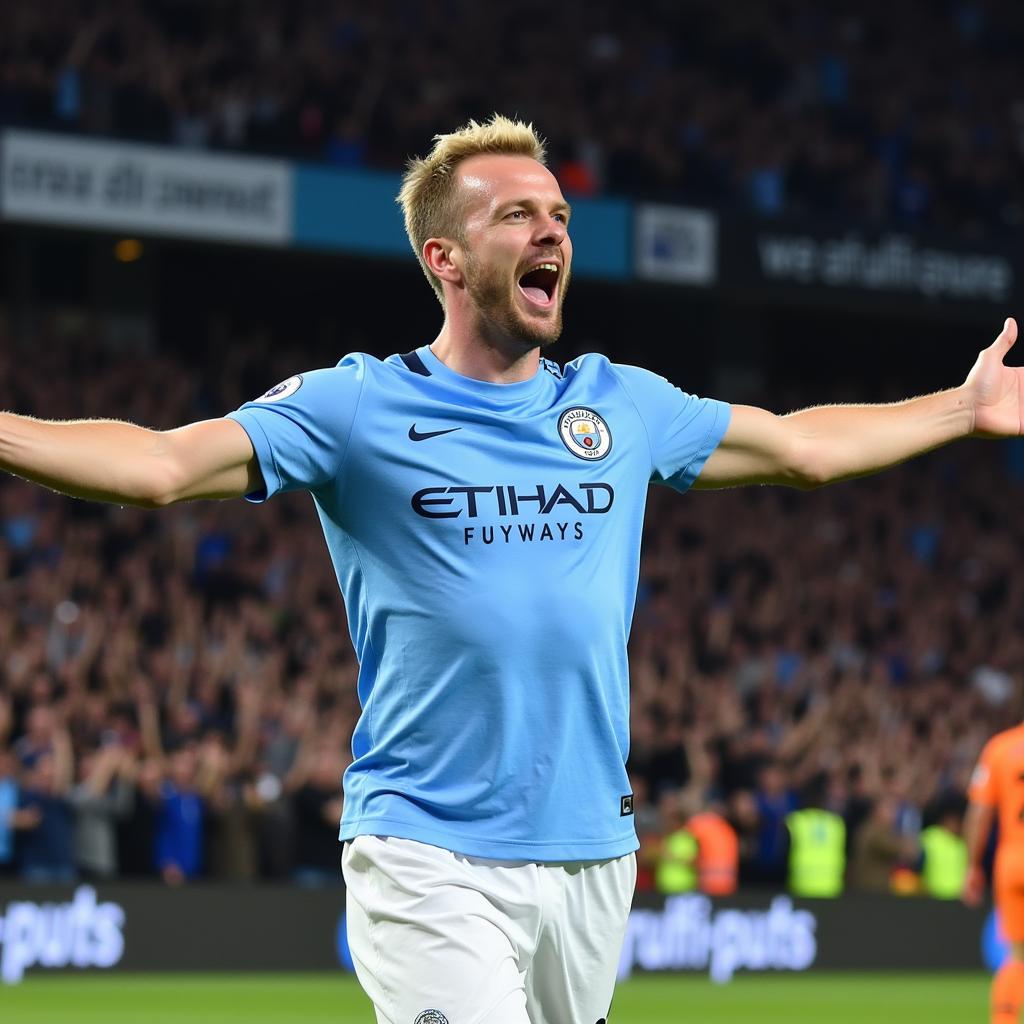 Haaland Celebrating a Premier League Goal