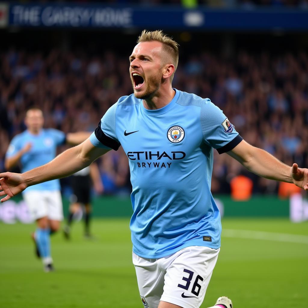 Erling Haaland Celebrating a Premier League Goal