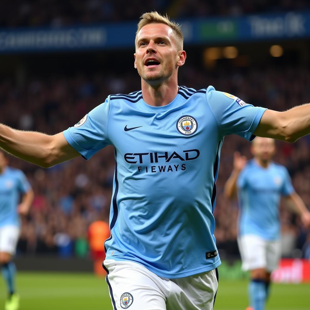 Erling Haaland Celebrating a Premier League Goal