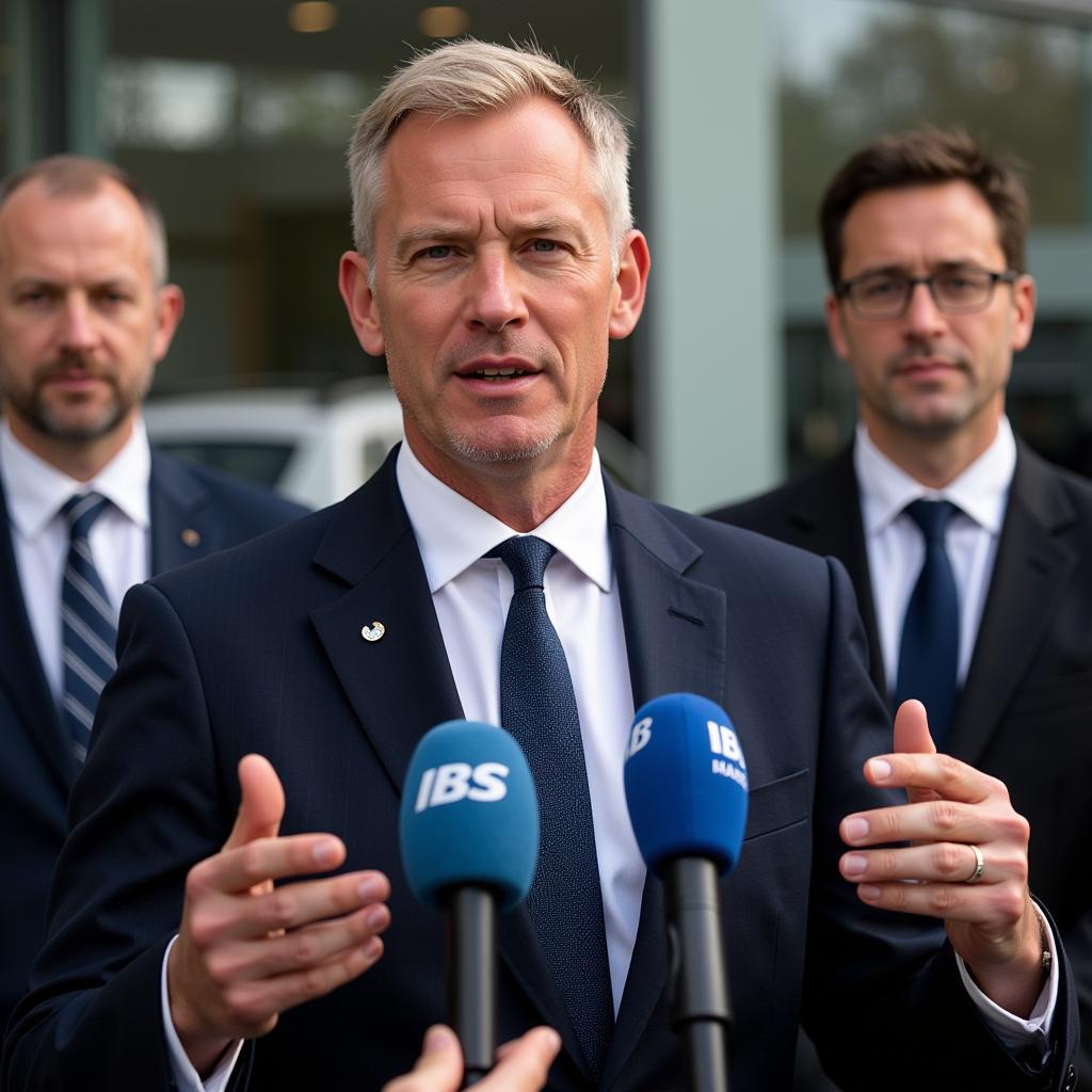 Erling Haaland speaking at a press conference