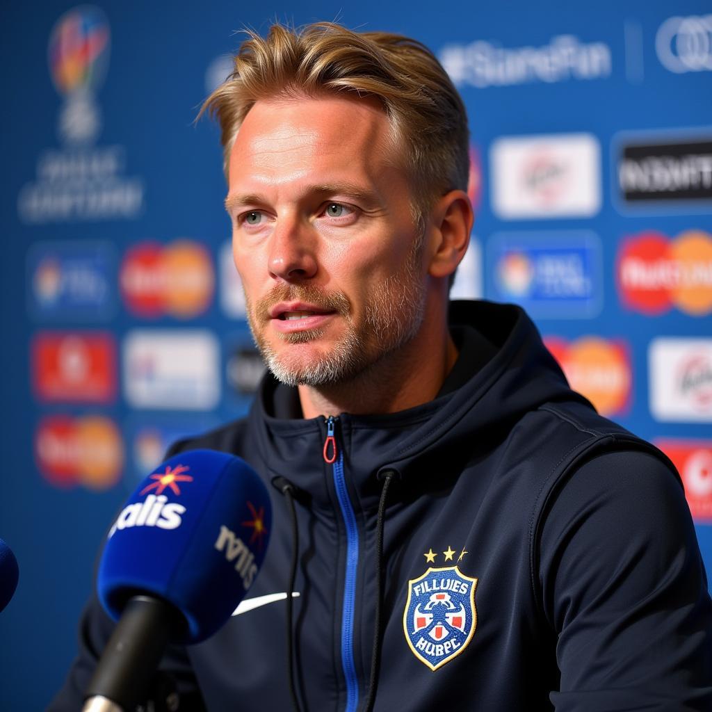 Erling Haaland at a Press Conference