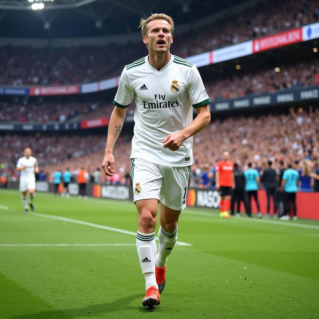 Haaland in a Real Madrid Kit