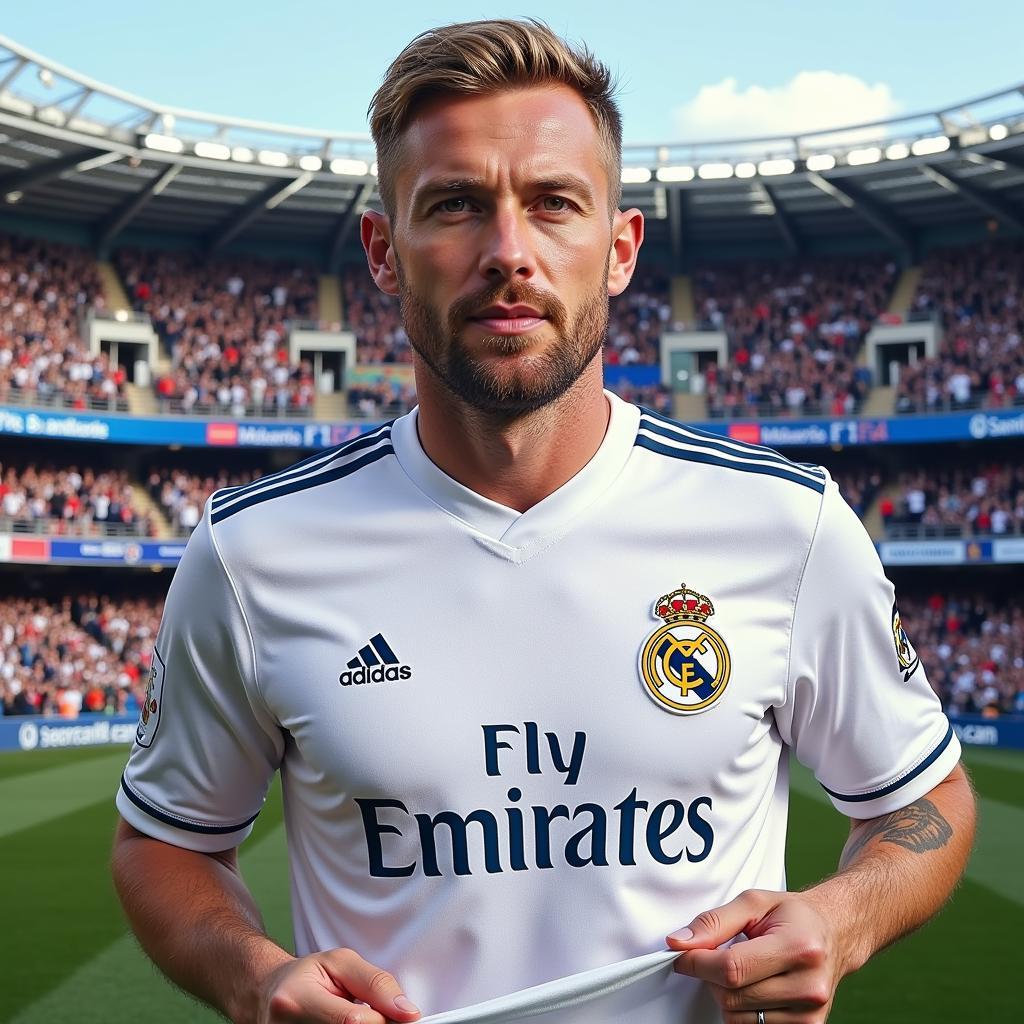 Haaland in a Real Madrid Jersey