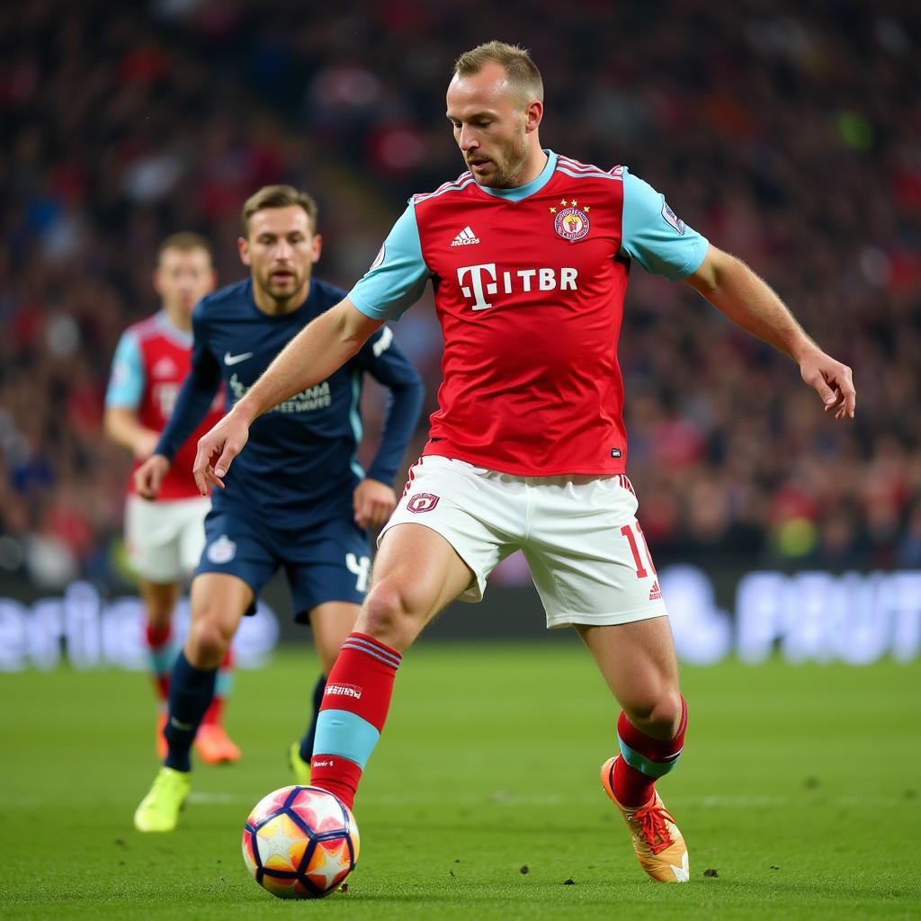 Erling Haaland receives a pass from a teammate