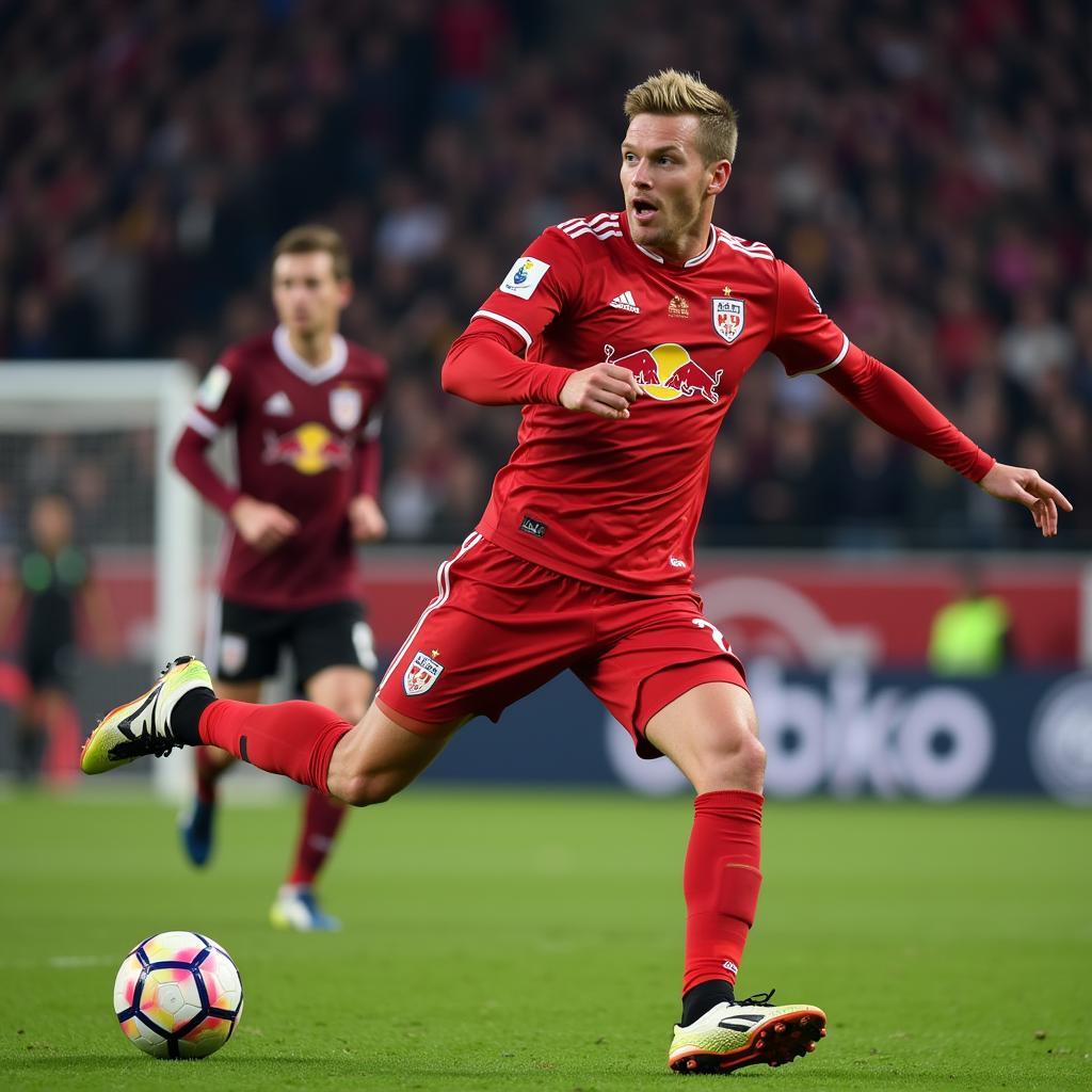 Erling Haaland scoring goals for Red Bull Salzburg