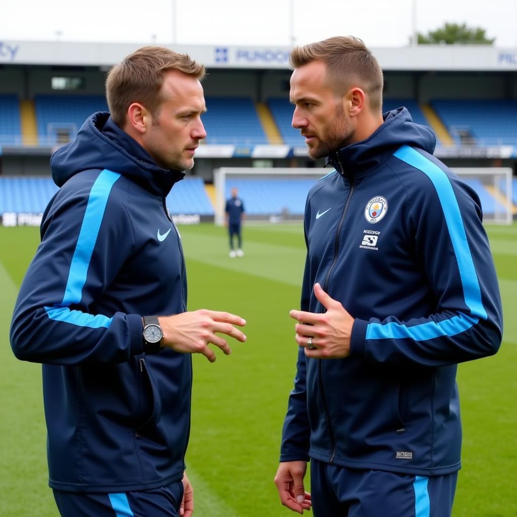 Haaland and Rodgers Discuss Tactics on the Training Ground