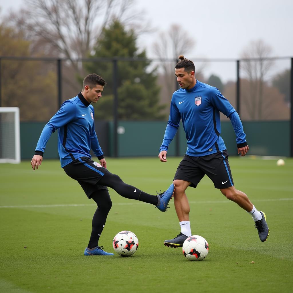 Haaland and Ronaldo: Dedication to Training