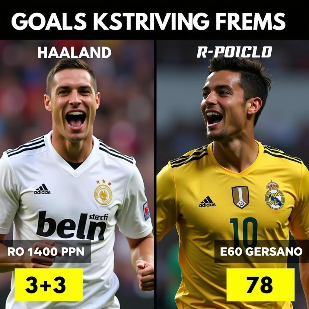 Haaland and Ronaldo goalscoring comparison