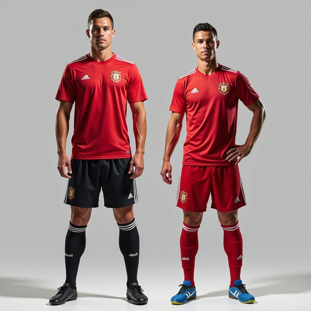 Haaland and Ronaldo height comparison