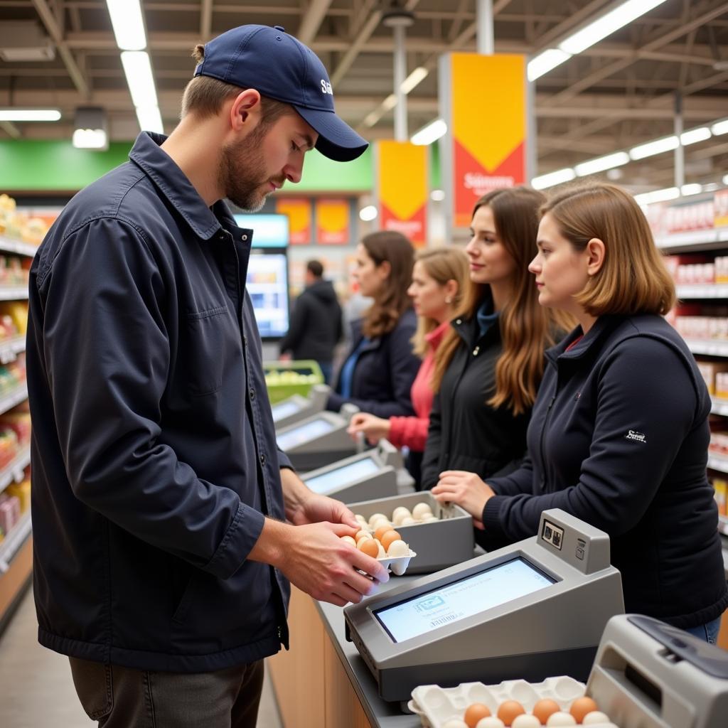 Haaland at the Sainsbury's Checkout