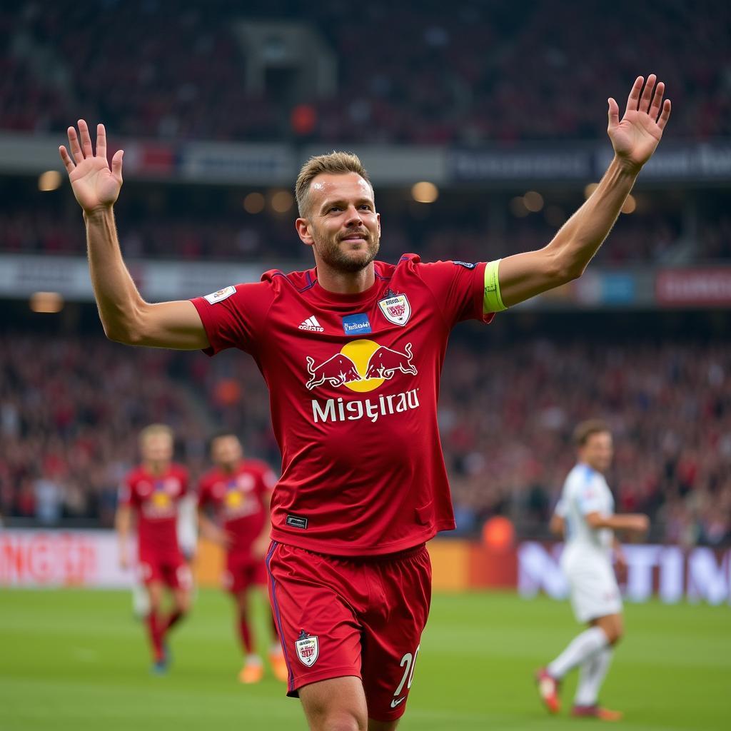 Haaland scoring for Salzburg