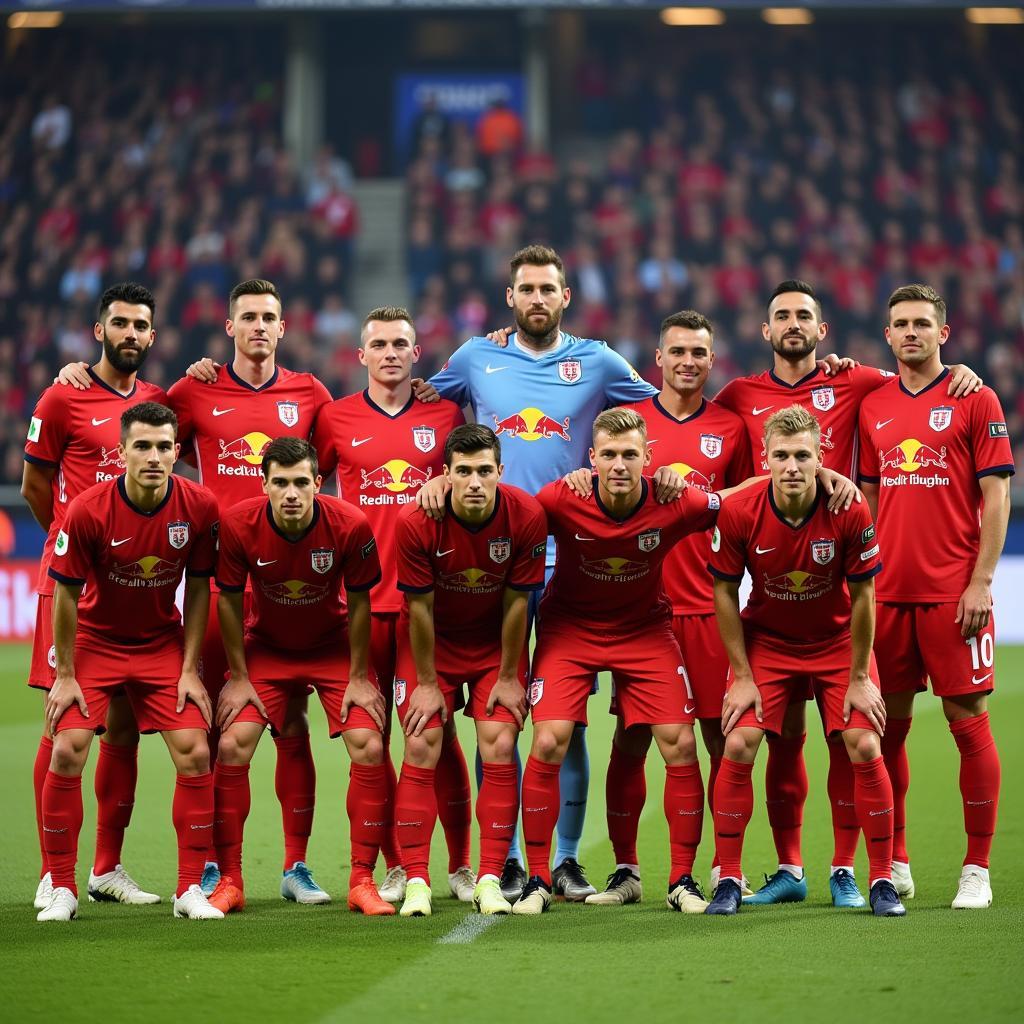 Haaland with his Salzburg Teammates